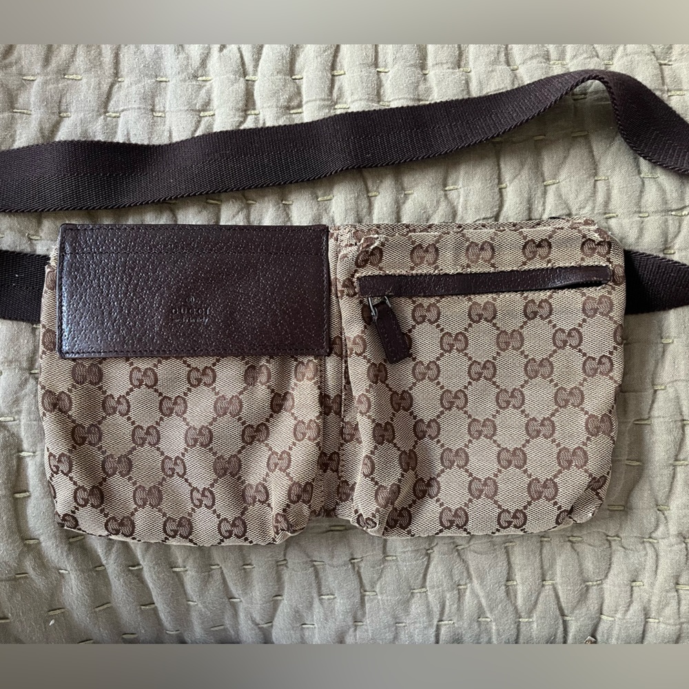 Gucci Vintage Belt Bag Monogram in Brown